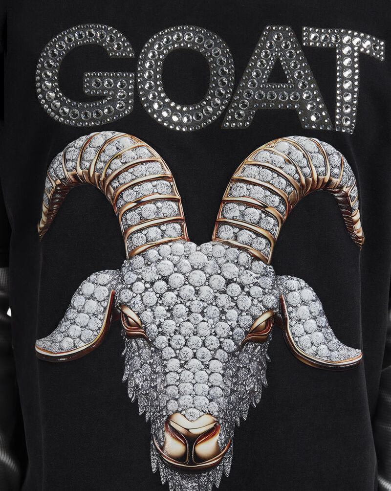 STREETZ IS WATCHIN Goat Pendant Long Sleeve 2 Fer Tee SW2F5195W-BLK Black 3