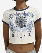 Cropped Tapestry Ringer Tee