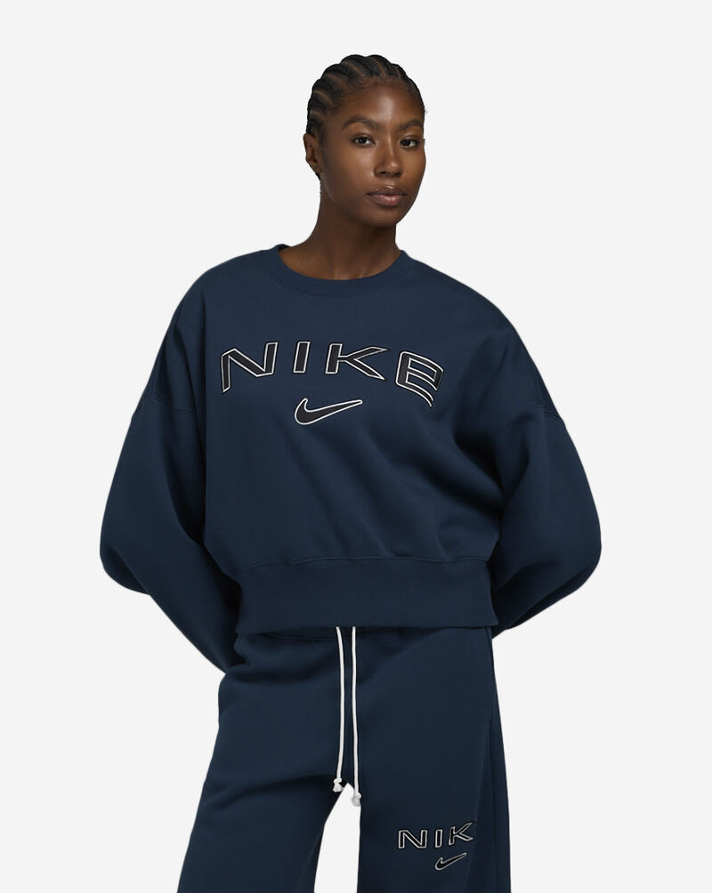 Nike NSW Phoenix Fleece Oversized Crew-Neck Logo Sweatshirt FV7674-478 Blue 1