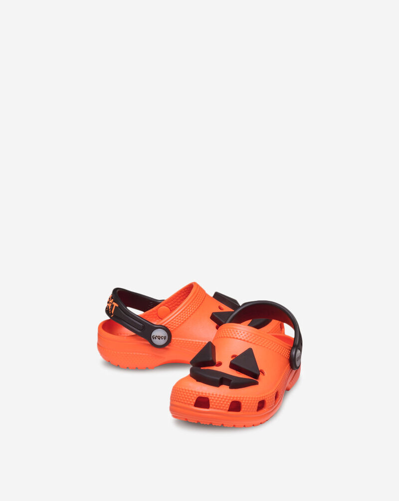Crocs Toddler Classic Jack O' Lantern Lights Clog 211686-810 Orange 2