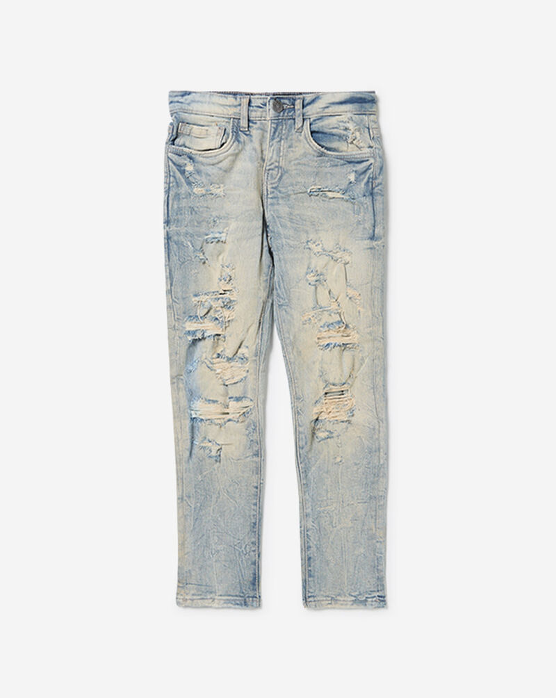 Jordan Craig Kids' Distressed Slim Fit Jeans (8-16) JS3308B-ICELAGER Blue 1
