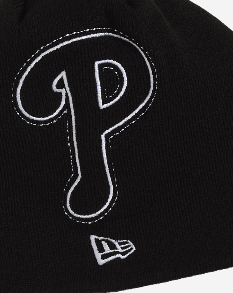 New Era Philadelphia Phillies Script Oversized Logo Knit 60981482 Black 4