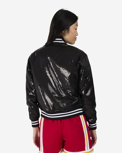 Atlanta Hawks NBA Sequin Varsity Jacket