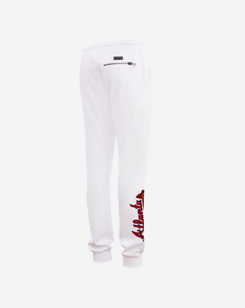 PRO STANDARD Atlanta Braves Classic Chenille Double Knit Jogger LAB431544-WHT White 3