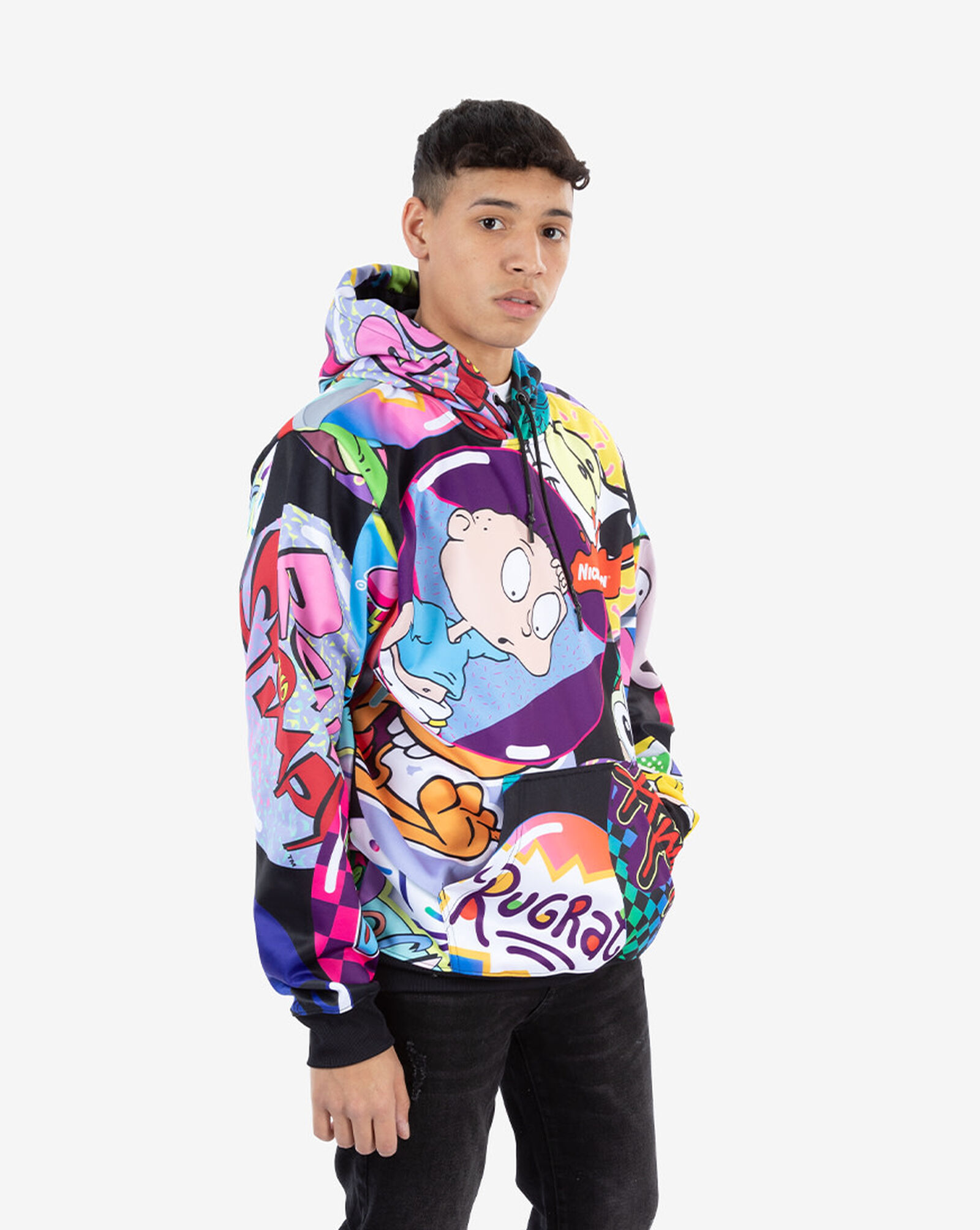 Shop MEMBERS ONLY Rugrats Hoodie MN080304-BLK multi | SNIPES USA