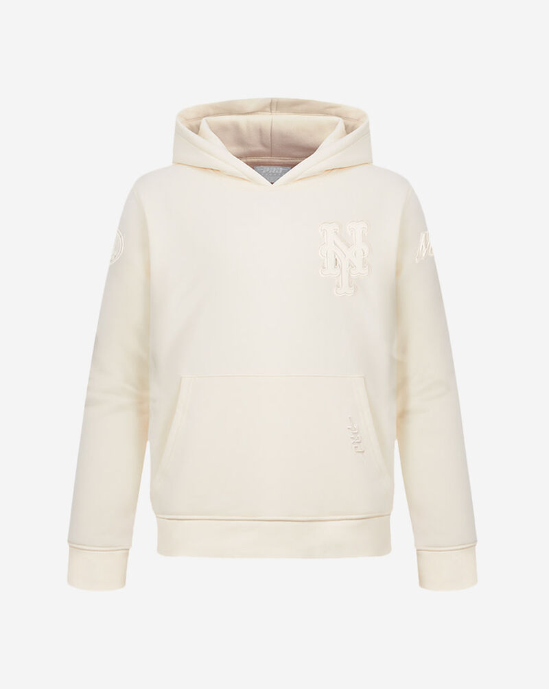 PRO STANDARD Big Boys' New York Mets Neutral Fleece Pull Over Hoodie LNMB5314997-EGG cream 1