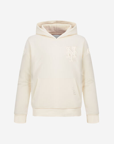 Big Boys' New York Mets Neutral Fleece Pull Over Hoodie