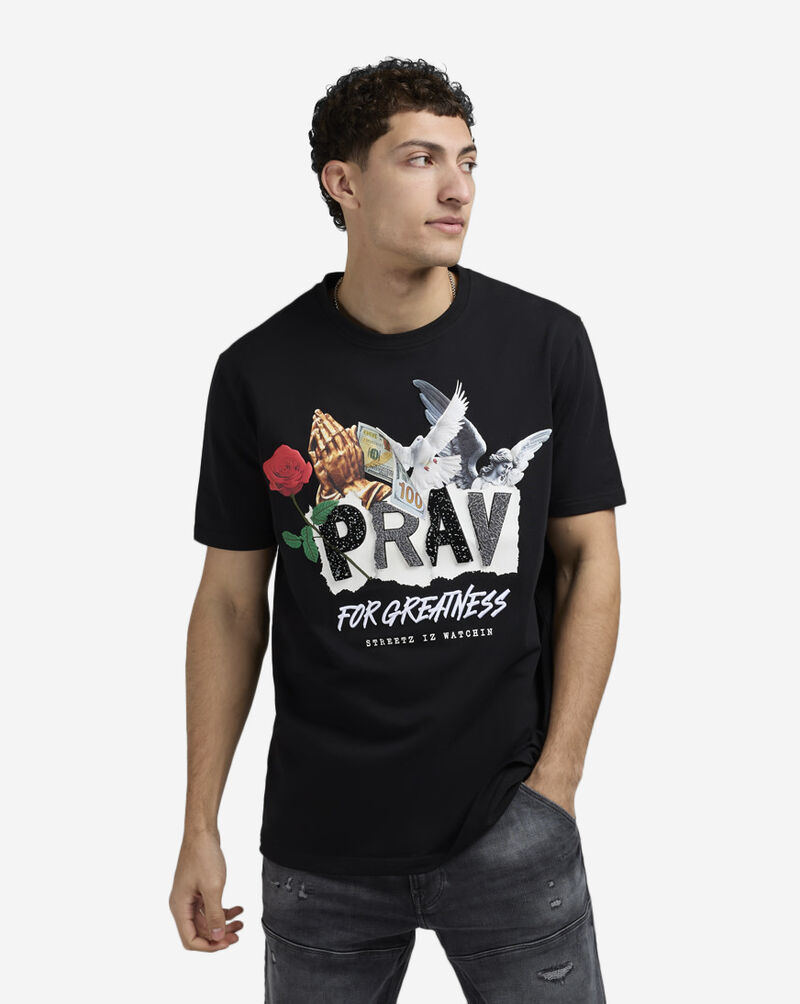 STREETZ IS WATCHIN Pray For Greatness Tee SIW5181SN-BLK Black 1