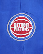 Detroit Pistons Retro Classic Rib Fleece Cropped Pullover Hoodie