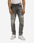 Smoke Rise Slim Fit Vintage Wash Rip Repair Jean JP25104SNZ-BLK Black 1