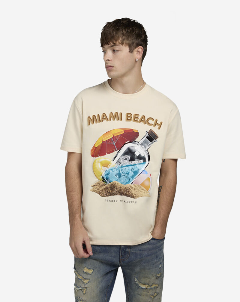 STREETZ IS WATCHIN Miami Beach Tee SIW9002-CRM Beige 1