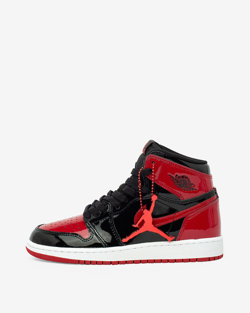 Jordan Grade School Air Jordan 1 High "Patent Bred" 575441-063 Red 1