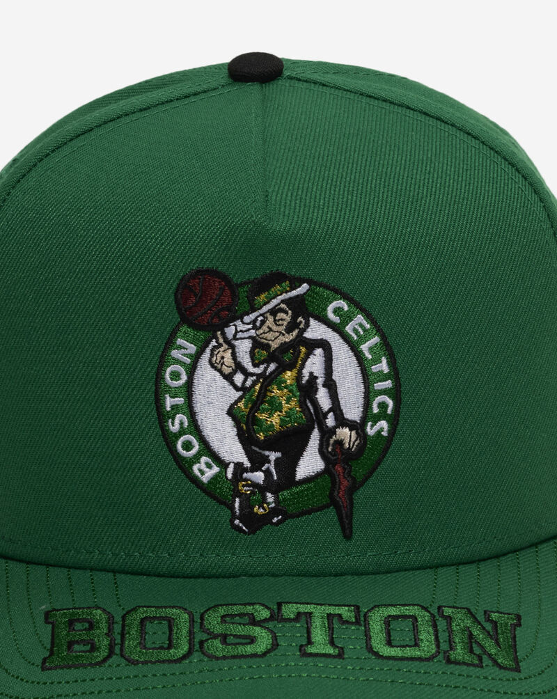 New Era 9Fifty Boston Celtics Visor Scripts A-Frame Snapback Hat 60974193 Green 2