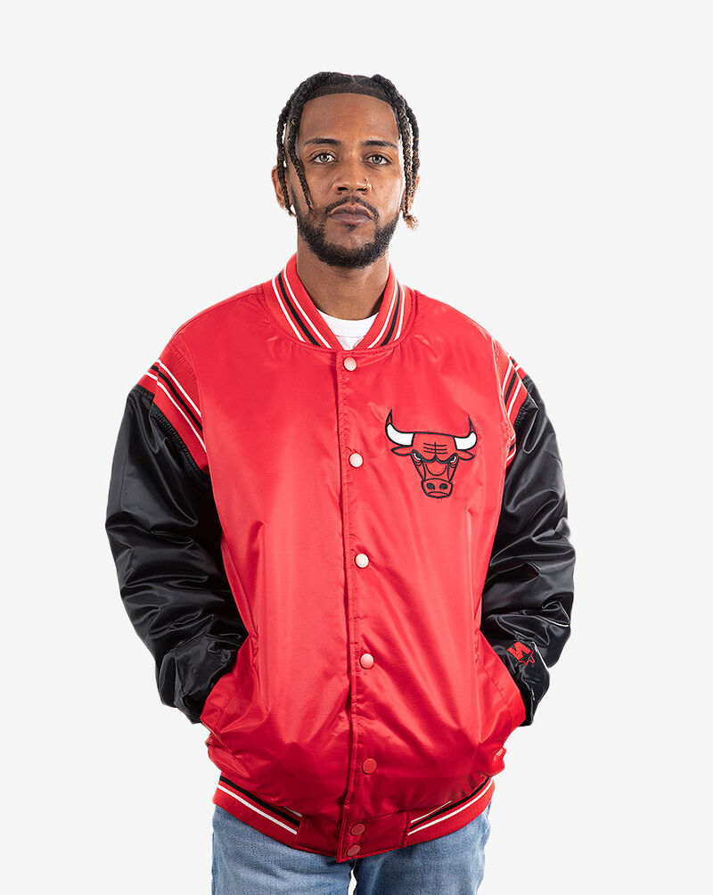 Starter Chicago Bulls Enforcer Varsity Jacket 030738CGB Red 1