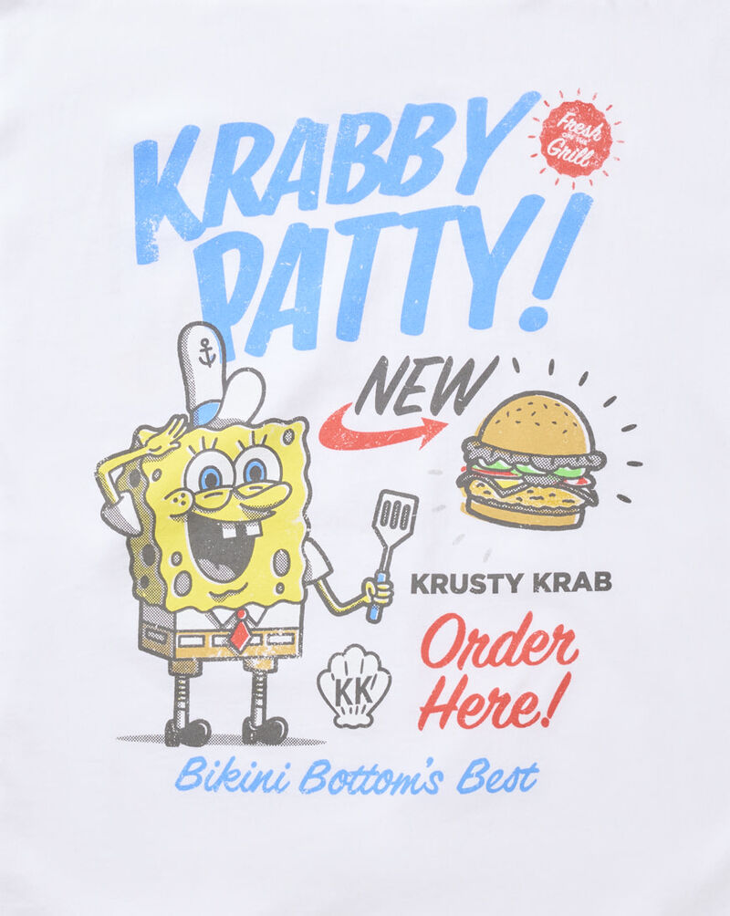 Graphic Tees SpongeBob Krabby Patty Hit Tee SBP078ABGNS White 2