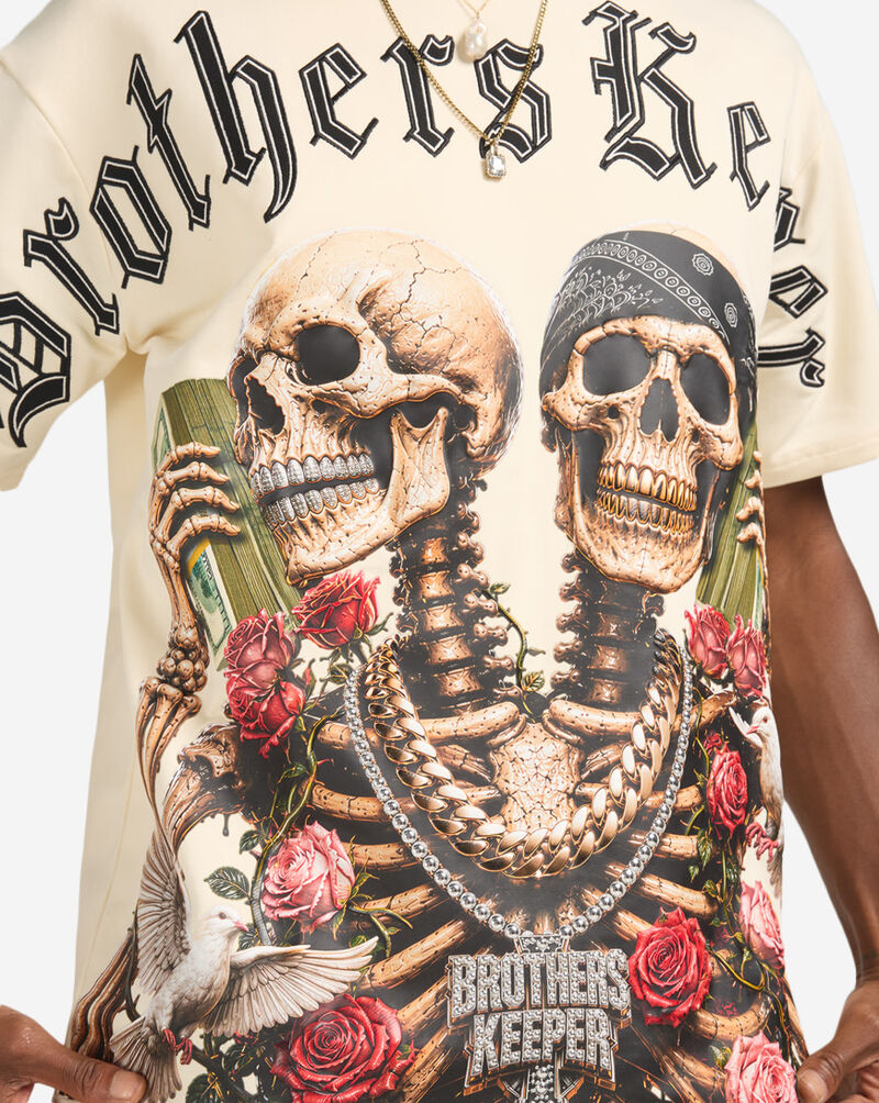 STREETZ IS WATCHIN Brothers Keeper Tee SIW5378-CRM cream 3