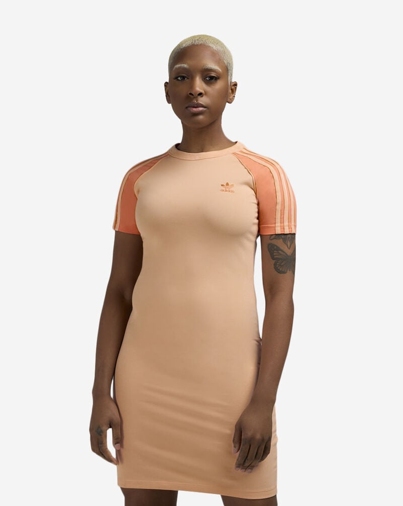 adidas 3-Stripes Raglan Short Sleeve Dress JD0840 Pink 1