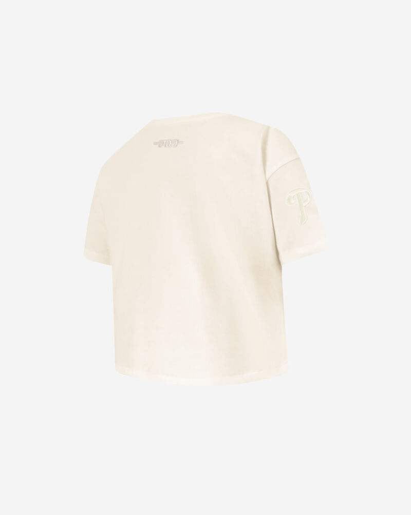 PRO STANDARD Big Girls' Philadelphia Phillies Neutral Boxy Tee LPHBA314979-EGG cream 3