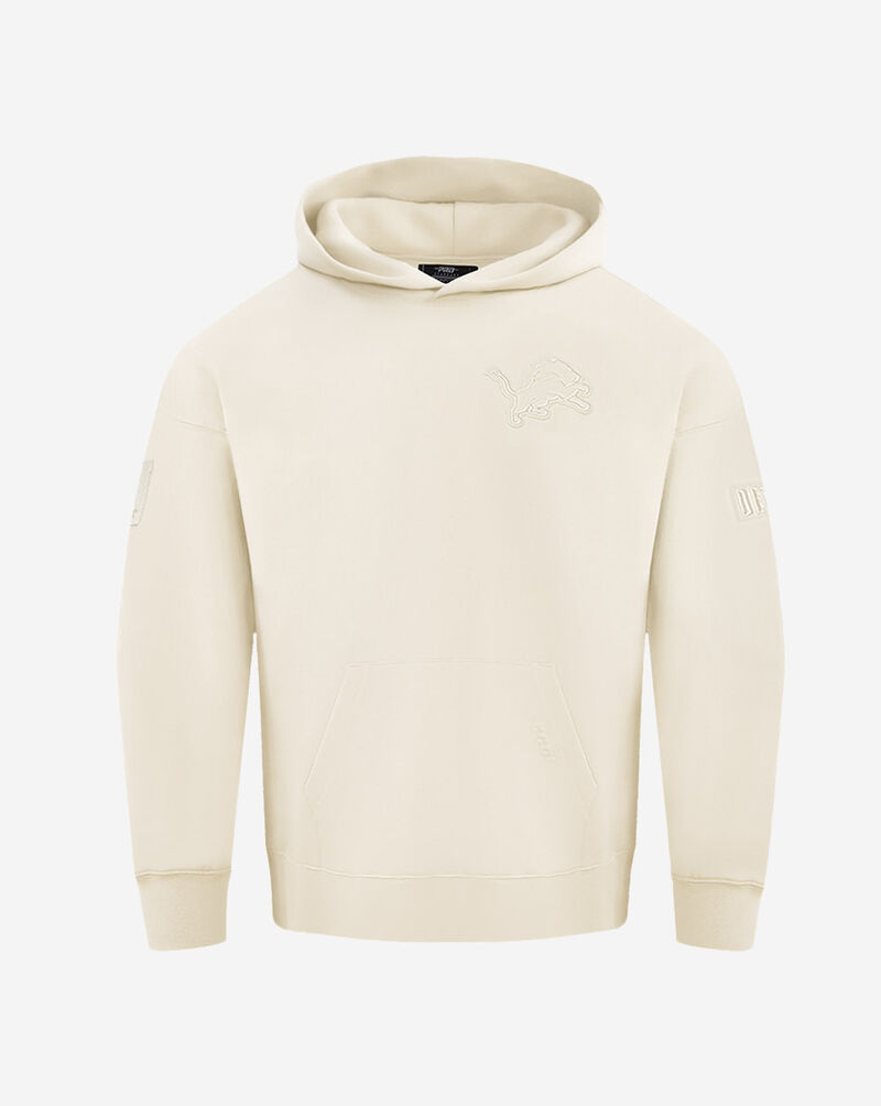 PRO STANDARD Detroit Lions Neutral Drop Shoulder Fleece Pull Over Hoodie FDL545308-EGG cream 1