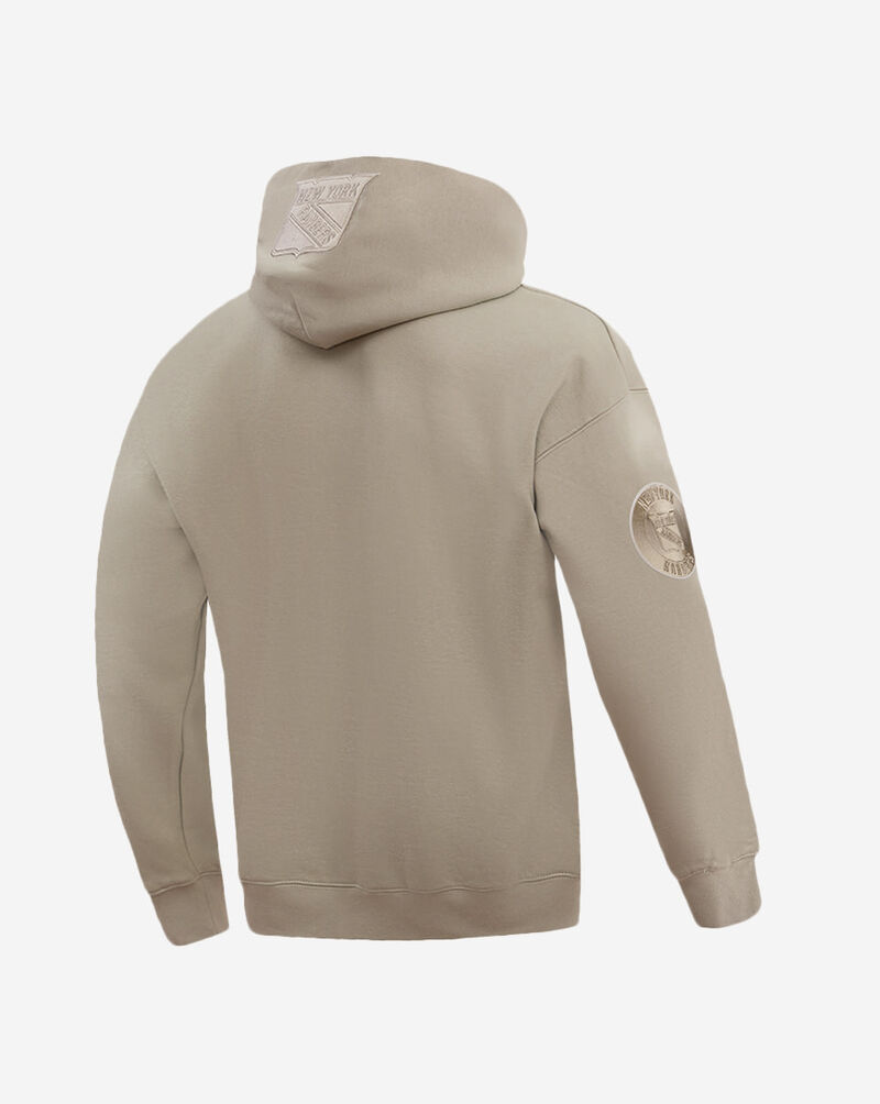 PRO STANDARD New York Rangers Neutral Drop Shoulder Fleece Pullover Hoodie HNR564369-TAU Beige 3