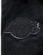 Los Angeles Lakers Triple Black Velour Full-Zip Pullover Hoodie