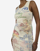 Smoke Rise Printed Rib Tank Dress RKD26S478SNZ-TURTLEDOVE cream 3