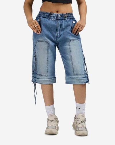 Zip-Off Cargo Jort Denim Zip-Off Cargo Jort Denim