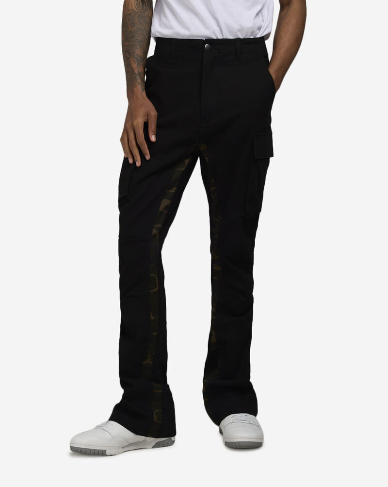 American Stitch Dojo Stacked Flare Pants FW23B425-BLK Camo 1