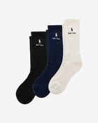Polo Ralph Lauren Double Logo 3Pk Crew Socks (L) 821654PK-110 Multi 1