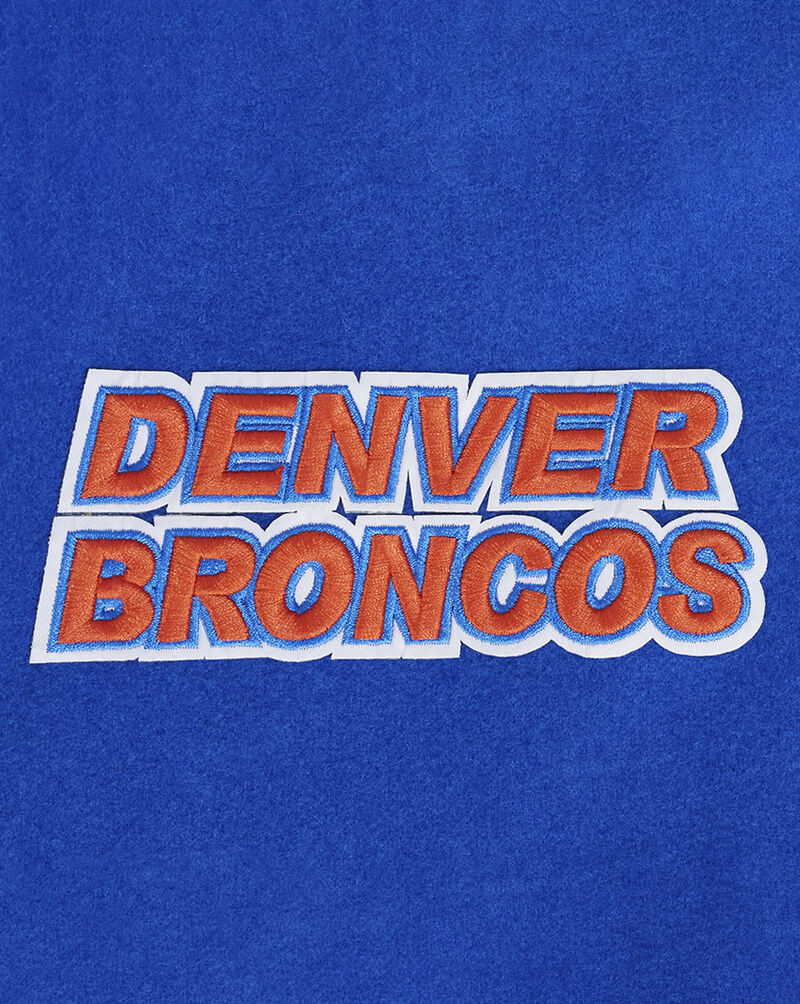 PRO STANDARD Denver Broncos Retro Classic Rib Wool Varsity Jacket FDB643428-RYO Blue 2
