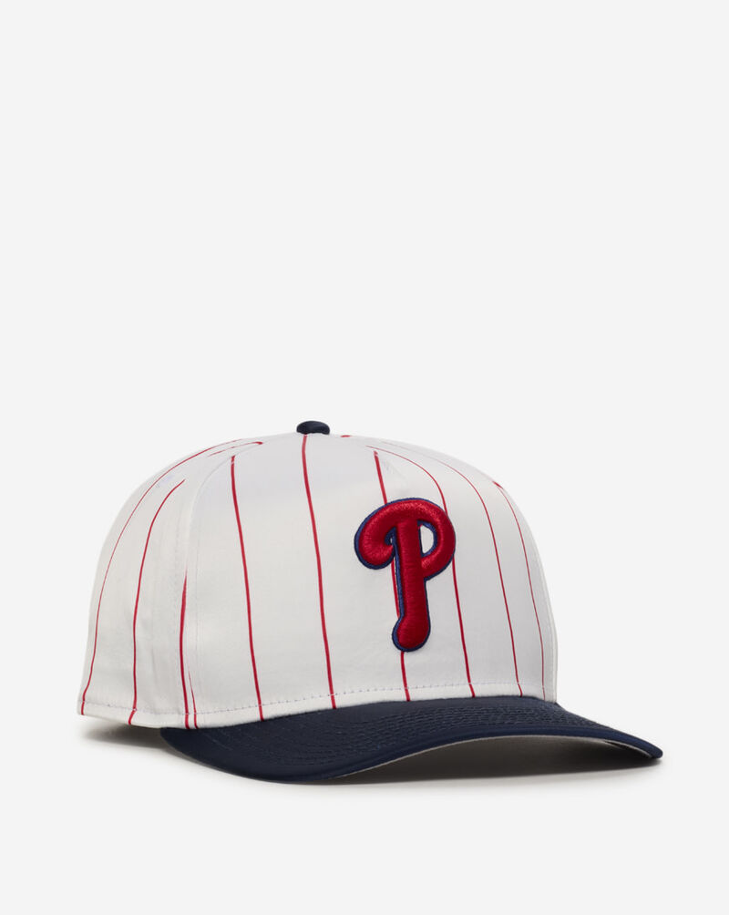 New Era 9Fifty Philadelphia Phillies Satin Pinstripe Snapback Hat 60724066 White 1
