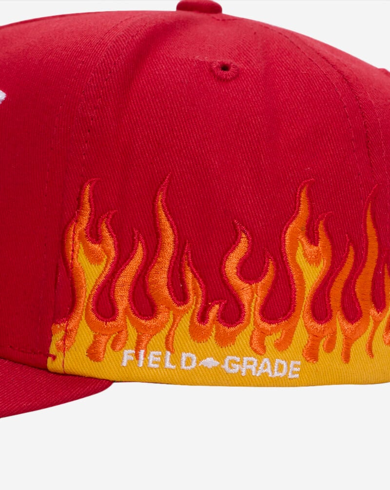 Field Grade Everything Is F Flame Twill Trucker 1005203 Red 2