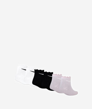 Little Kids' 6PK Ruffle Ankle Socks (5-7)