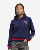 PRO STANDARD New England Patriots Mash Up Rib Fleece Cropped Pull Over Hoodie FNPC410360-MRM Blue 1