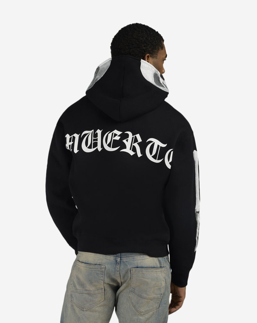Shop Hasta Muerte Muerte Angel Bones Hoodie T3-SKELETONHD black