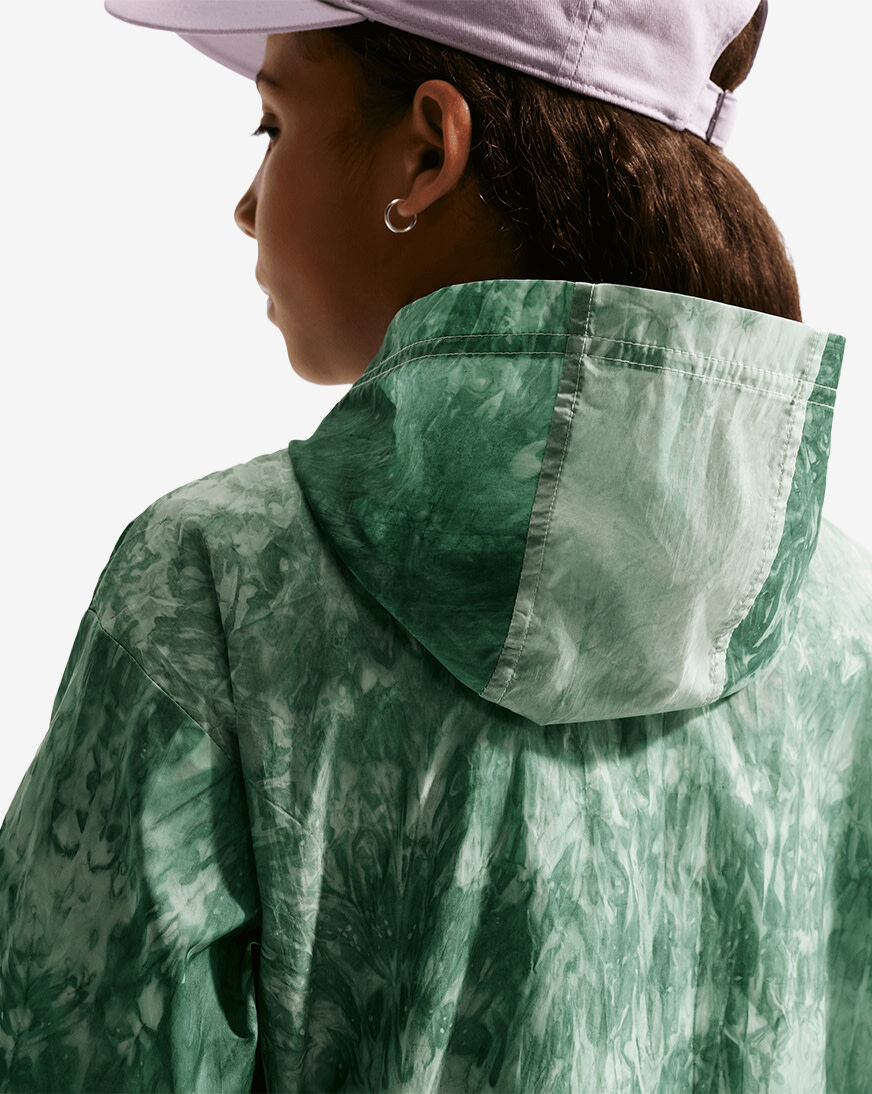 Shop Nike Big Kids' NSW Club Woven Track Jacket IF1731-394 green