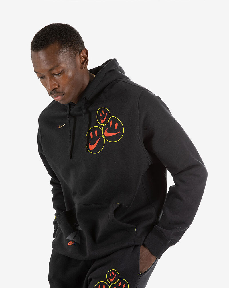 Shop Nike NSW Club Fleece Smile Pullover Hoodie DQ3520010 black