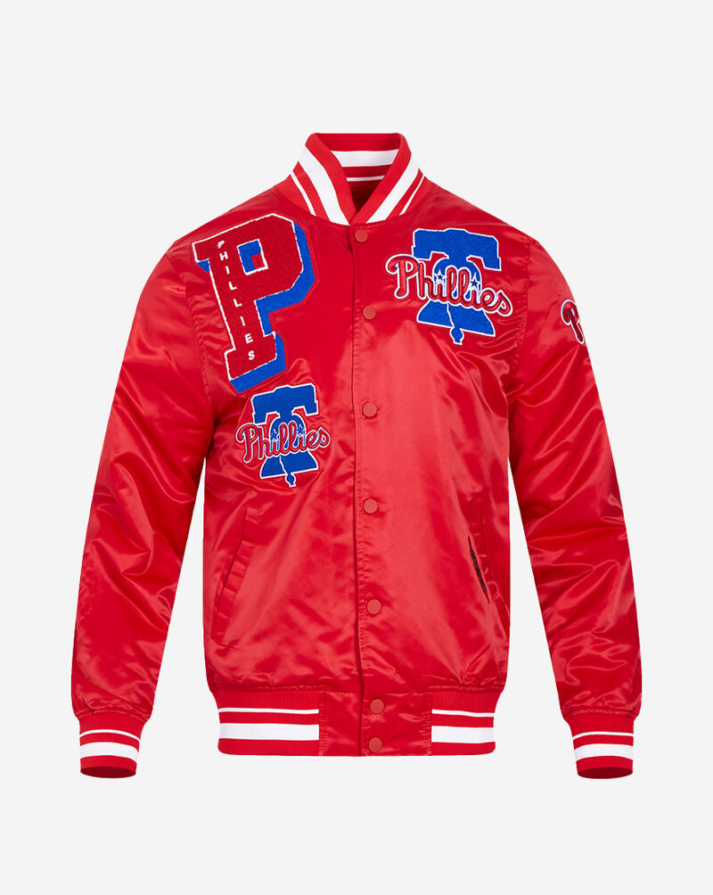 PRO STANDARD Philadelphia Phillies Mash Up Rib Satin Jacket  LPH6314678-RED Red 1