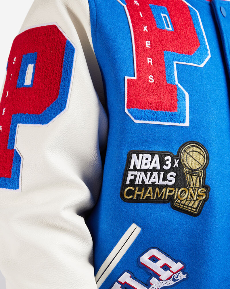 Pro Standard Philadelphia 76ers Logo Varsity Jacket BP7654216-RYR Blue 4