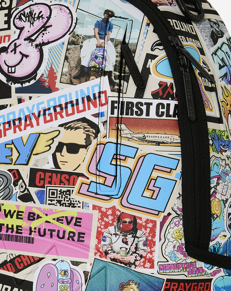 Sprayground Punk Sticker Shark Backpack B8651 Multi 6