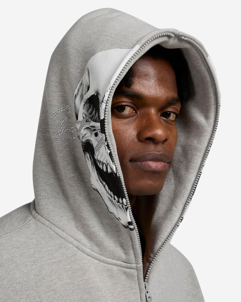 Hasta Muerte Full Zip Skull Hoodie HM0CT002-GRY Grey 4
