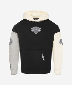 New York Knicks Reverse French Terry Colorblock Fleece Pullover Hoodie