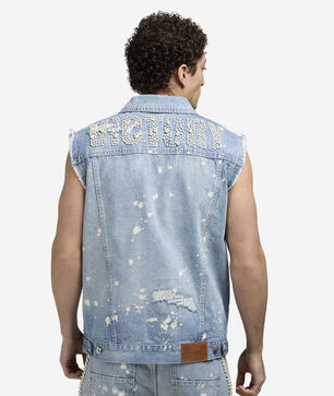 Pearl Denim Vest