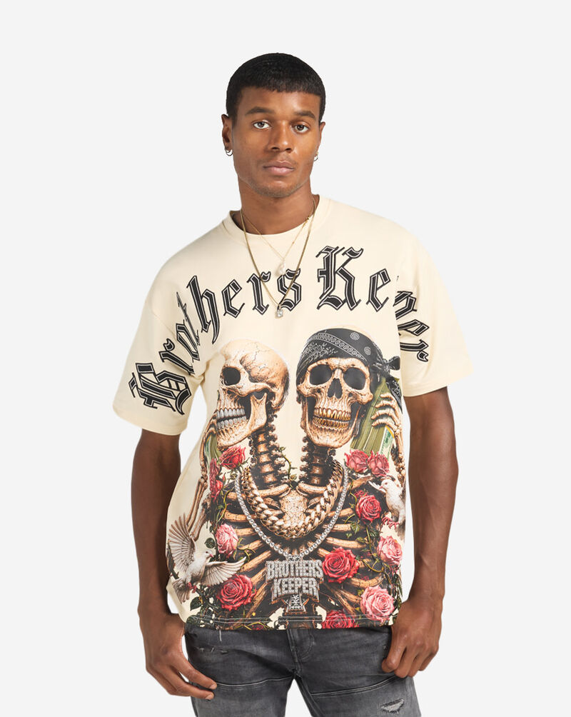 STREETZ IS WATCHIN Brothers Keeper Tee SIW5378-CRM cream 1