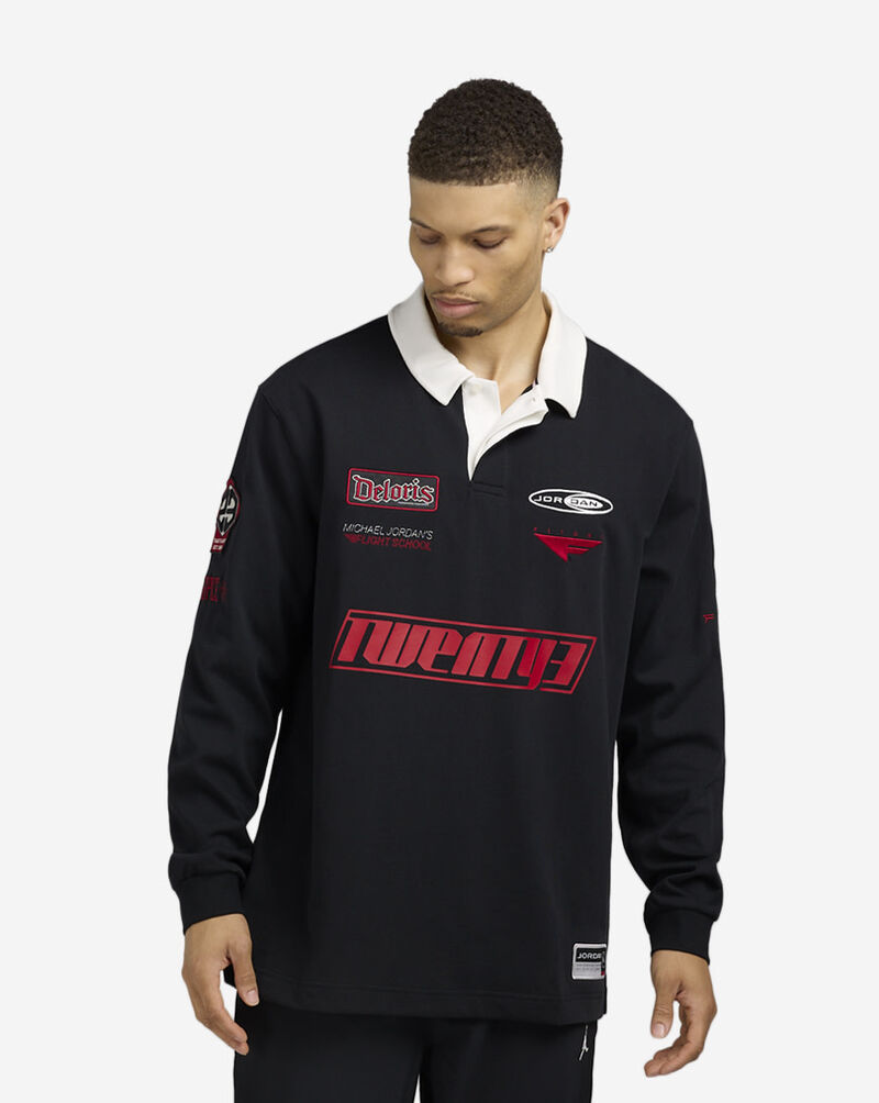 Jordan Essentials Long-Sleeve Rugby Top HF9323-010 Black 1