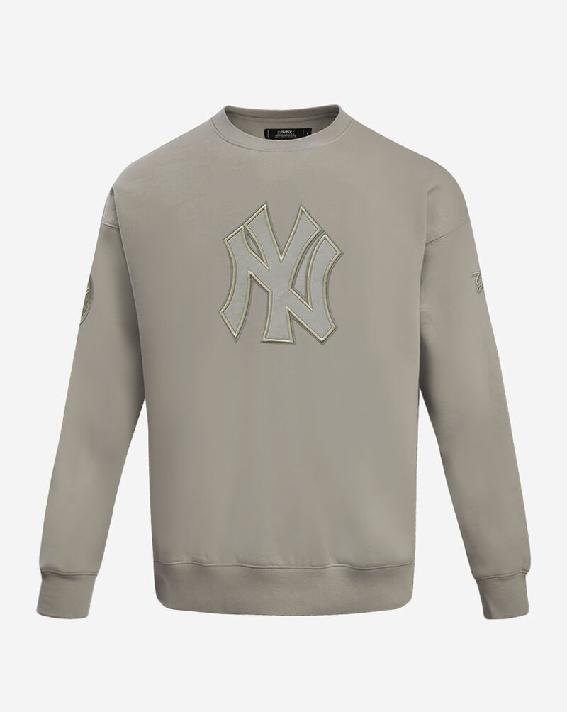 PRO STANDARD New York Yankees Neutral Drop Shoulder Fleece Crewneck LNY536853-TAU Beige 1