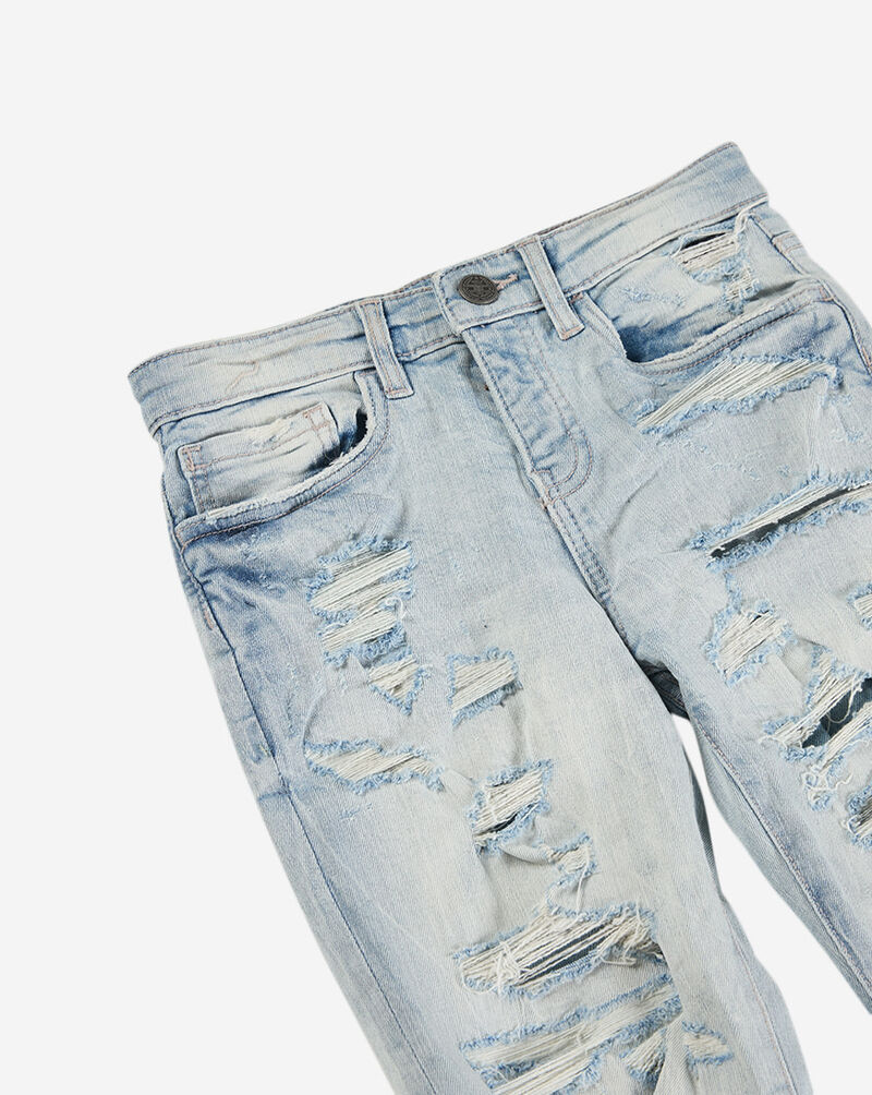 Jordan Craig Kids' Distressed Slim Fit Jeans (8-16) JS3308B-ICEBLUE Blue 2