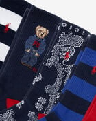 Polo Ralph Lauren Denim Bear 6Pk Crew Socks (L) 821667PK3-401 Multi 2