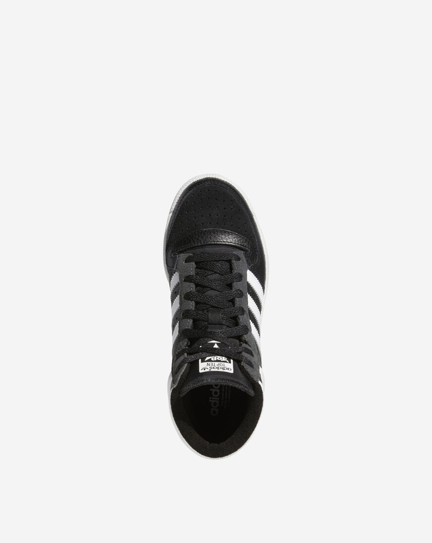 black adidas top with white stripes