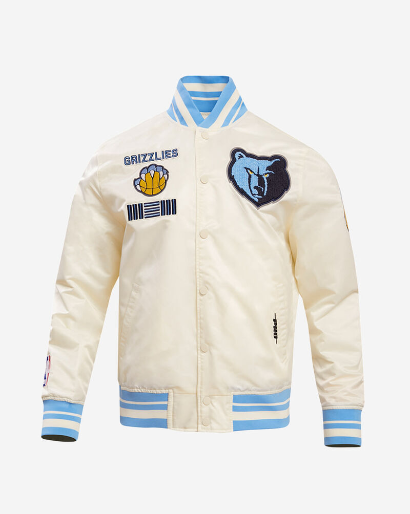 PRO STANDARD Memphis Grizzlies Retro Classic Rib Satin Jacket BMG658864-EUN cream 1